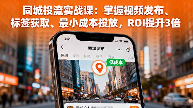 同城投流实战课：掌握视频发布、标签获取、最小成本投放，ROI提升3倍-观棋网创