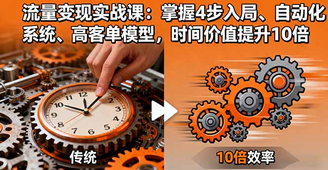 流量变现实战课：掌握4步入局、自动化系统、高客单模型，时间价值提升10倍-观棋网创