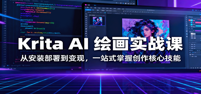 Krita AI 绘画实战课：从安装部署到变现，一站式掌握创作核心技能-观棋网创