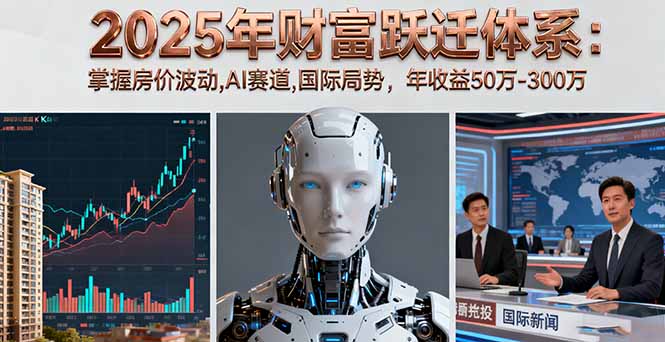 2025年财富跃迁体系：掌握房价波动,AI赛道,国际局势，年收益50万-300万-观棋网创