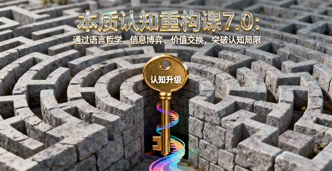 本质认知重构课7.0：通过语言哲学、信息博弈、价值交换，突破认知局限-观棋网创