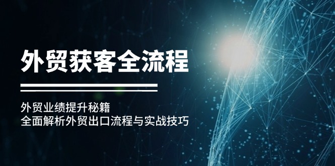外贸获客全流程：外贸业绩提升秘籍：全面解析外贸出口流程与实战技巧-观棋网创