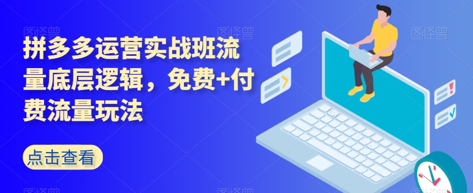 拼多多运营实战班流量底层逻辑，免费+付费流量玩法-观棋网创