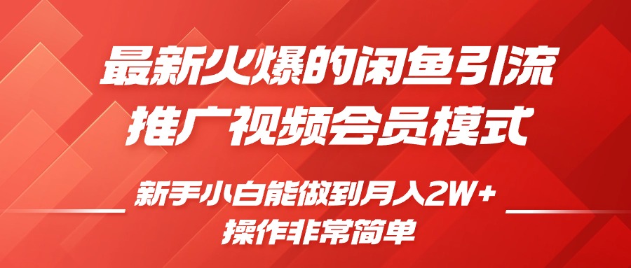 闲鱼引流推广影视会员，0成本就可以操作，新手小白月入过W+【揭秘】-观棋网创