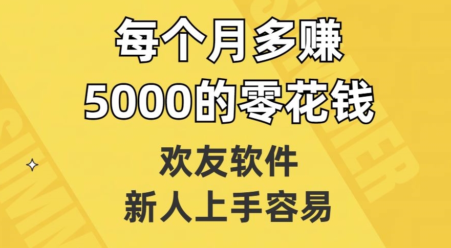 欢友软件，新人上手容易，每个月多赚5000的零花钱【揭秘】-观棋网创
