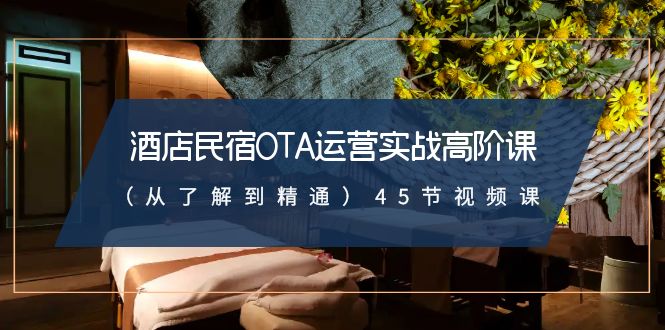 酒店民宿OTA运营实战高阶课(从了解到精通)45节视频课-观棋网创