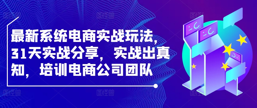 最新系统电商实战玩法，31天实战分享，实战出真知，培训电商公司团队-观棋网创