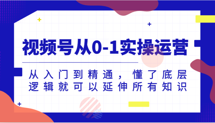 视频号从0-1实操运营，从入门到精通，懂了底层逻辑就可以延伸所有知识(更新2024.7)-观棋网创
