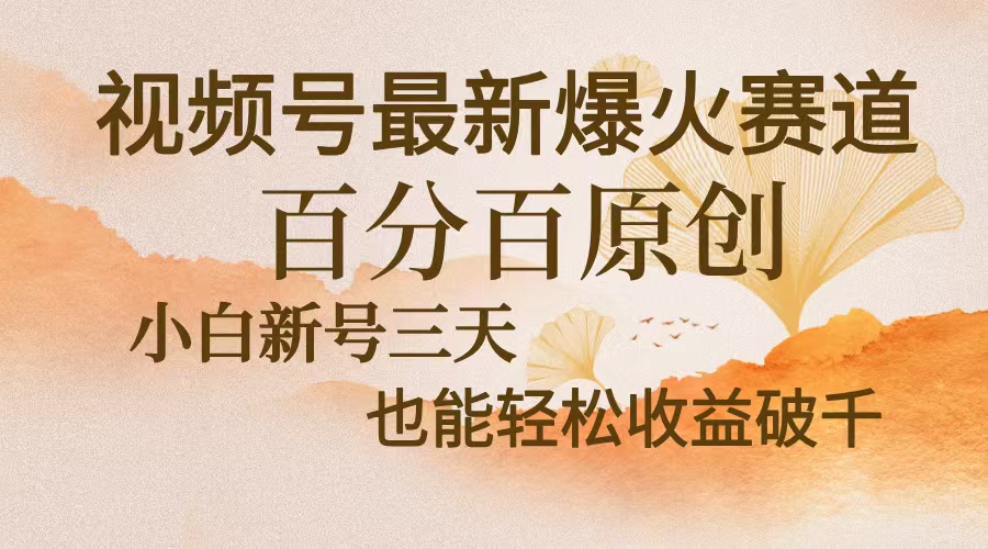 视频号最新爆火赛道，中老年粉深信不疑，百分百原创，新号三天收益轻松…-观棋网创