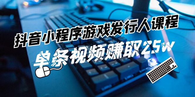 抖音小程序游戏发行人课程：带你玩转游戏任务变现，单条视频赚取25w-观棋网创