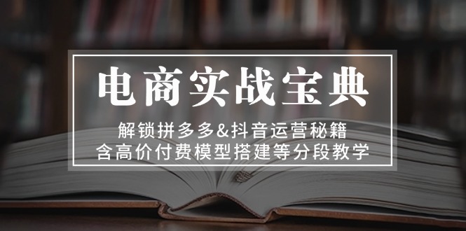 电商实战宝典 解锁拼多多&抖音运营秘籍 含高价付费模型搭建等分段教学-观棋网创