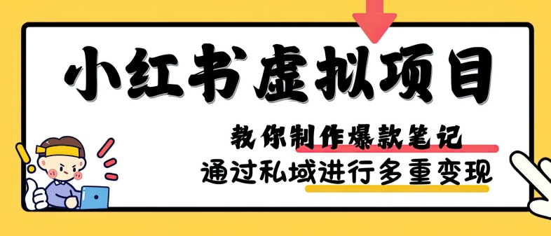小红书虚拟项目实战，爆款笔记制作，矩阵放大玩法分享-观棋网创