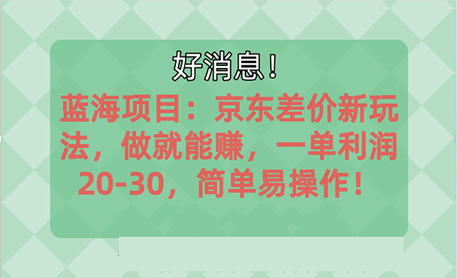 越早知道越能赚到钱的蓝海项目：京东大平台操作，一单利润20-30，简单…-观棋网创