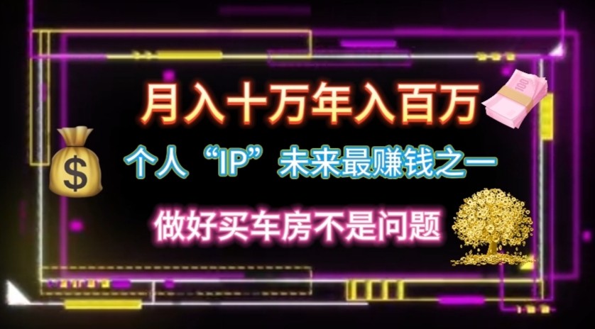 个人“ip”月入10w，年入100w-观棋网创
