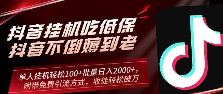 抖音挂机吃低保项目，单人挂机轻松100+批量日入2000+，附带免费引流方式，收徒轻松破万-观棋网创