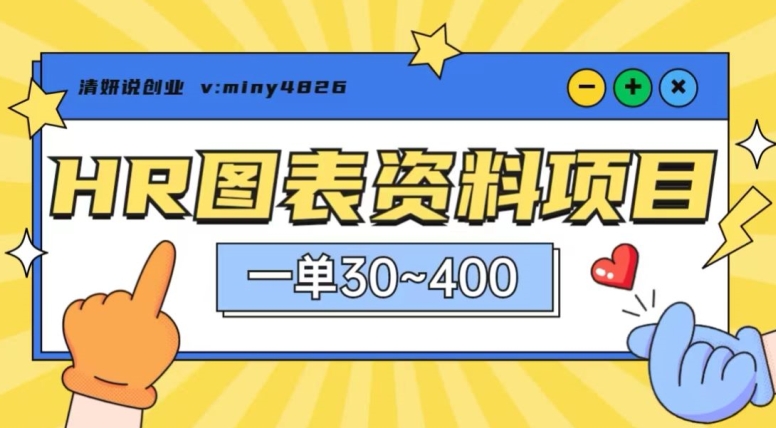 一单收益30-400，HR图表资料蓝海项目-观棋网创