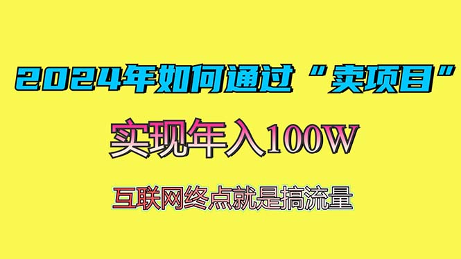 2024年如何通过“卖项目”赚取100W：最值得尝试的盈利模式-观棋网创