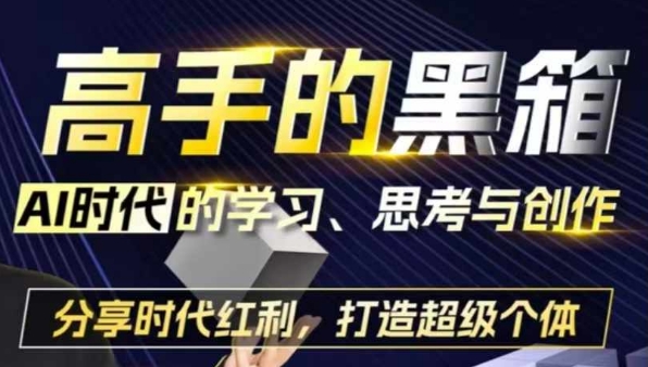 高手的黑箱：AI时代学习、思考与创作-分红时代红利，打造超级个体-观棋网创