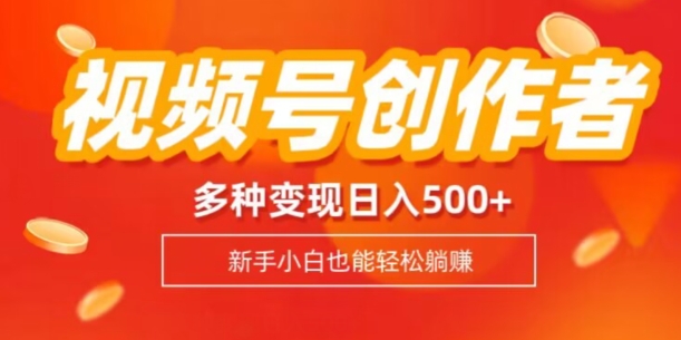 视频号创作者计划，多种变现方式，日入500+【内附1080g视频素材】-观棋网创