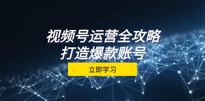 视频号运营全攻略，从定位到成交一站式学习，视频号核心秘诀，打造爆款…-观棋网创