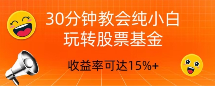 30分钟教会你玩转股票基金，只教好的筛选方法，不荐股-观棋网创