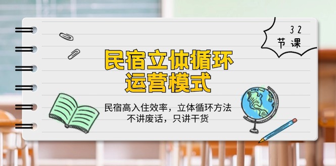民宿 立体循环运营模式：民宿高入住效率，立体循环方法，只讲干货(32节-观棋网创