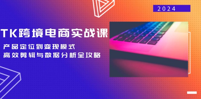 TK跨境电商实战课：产品定位到变现模式，高效剪辑与数据分析全攻略-观棋网创