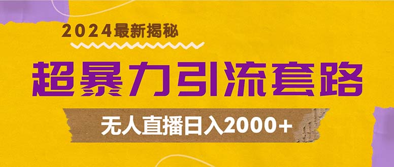 超暴力引流套路，无人直播日入2000+-观棋网创
