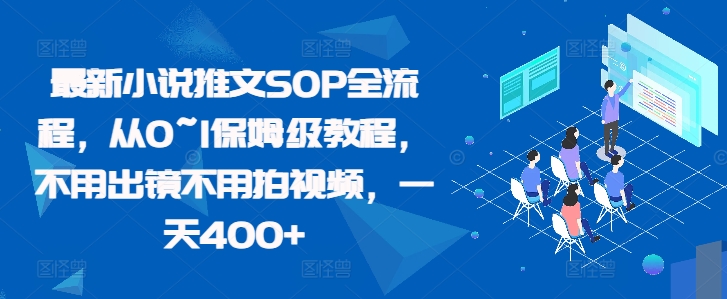 最新小说推文SOP全流程，从0~1保姆级教程，不用出镜不用拍视频，一天400+-观棋网创