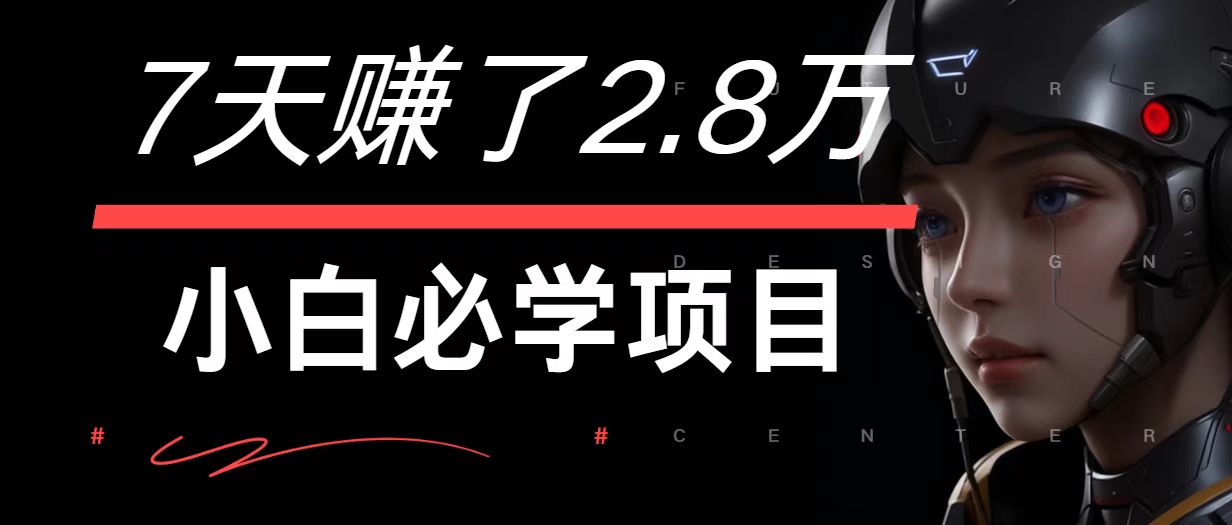 7天赚了2.8万！每单利润最少500+，轻松月入7万+小白有手就行-观棋网创