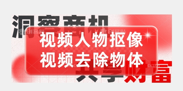 【超强视频处理工具】视频人物抠像+视频去除物体-观棋网创