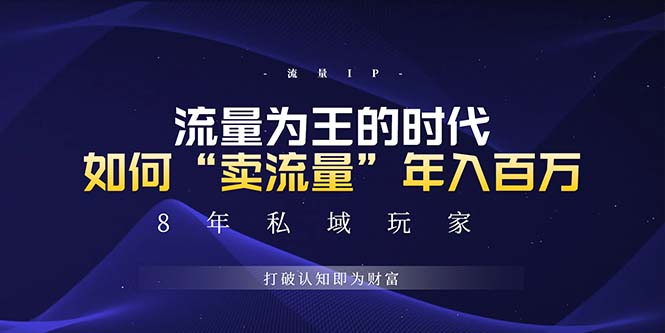 未来如何通过“卖流量”年入百万，跨越一切周期绝对蓝海项目-观棋网创