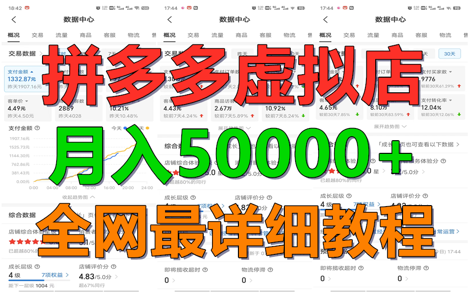 拼多多虚拟电商训练营月入50000+你也行，暴利稳定长久，副业首选-观棋网创